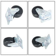 DURAFORCE 24 × Swivel Caster Wheels 2" Rubber Base With Top Plate & Bearing Heavy Duty