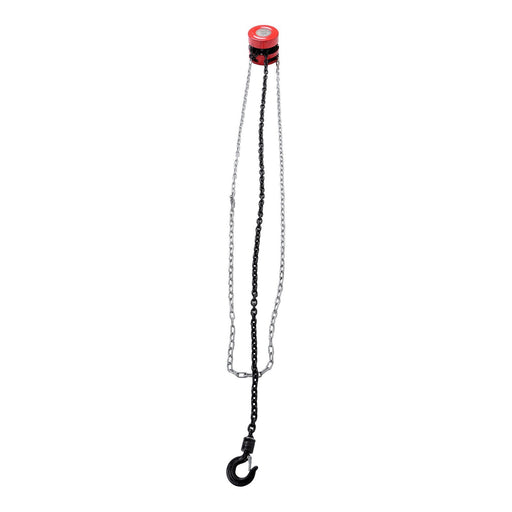 DURAFORCE Manual Chain Hoist | 7ft/2.1m Lift | 1 Ton/2200 lbs Capacity | 2 Hooks Red