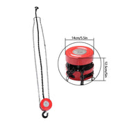 DURAFORCE Manual Chain Hoist | 7ft/2.1m Lift | 1 Ton/2200 lbs Capacity | 2 Hooks Red