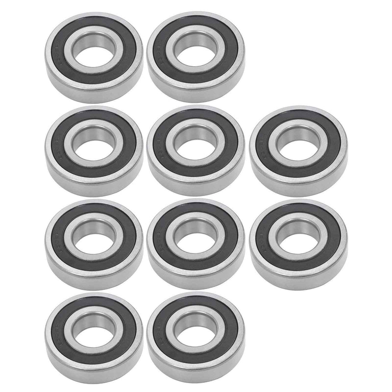 DURAFORCE for CNC 10Pcs 6306-2RS 30 × 72 × 19 mm Pre-Lubricated Deep Groove Ball Bearing