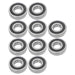 DURAFORCE for CNC 10Pcs 6306-2RS 30 × 72 × 19 mm Pre-Lubricated Deep Groove Ball Bearing