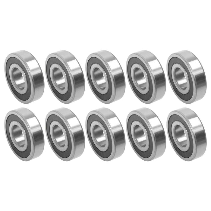 DURAFORCE for CNC 10Pcs 6306-2RS 30 × 72 × 19 mm Pre-Lubricated Deep Groove Ball Bearing