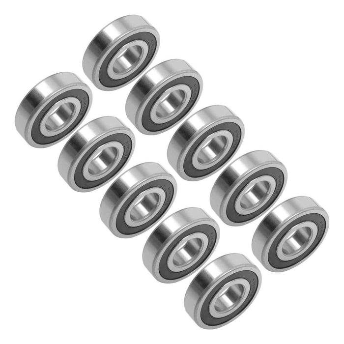 DURAFORCE for CNC 10Pcs 6306-2RS 30 × 72 × 19 mm Pre-Lubricated Deep Groove Ball Bearing