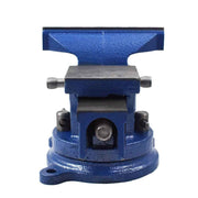 DURAFORCE 4" Bench Vise W/ Anvil Swivel Locking Base Tabletop Clamp Heavy Duty Steel