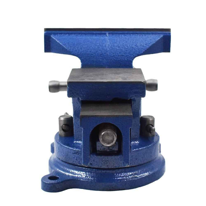DURAFORCE 4" Bench Vise W/ Anvil Swivel Locking Base Tabletop Clamp Heavy Duty Steel