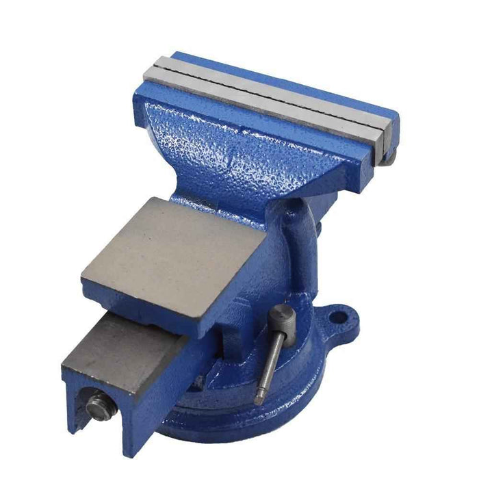 DURAFORCE 4" Bench Vise W/ Anvil Swivel Locking Base Tabletop Clamp Heavy Duty Steel