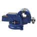 DURAFORCE 4" Bench Vise W/ Anvil Swivel Locking Base Tabletop Clamp Heavy Duty Steel