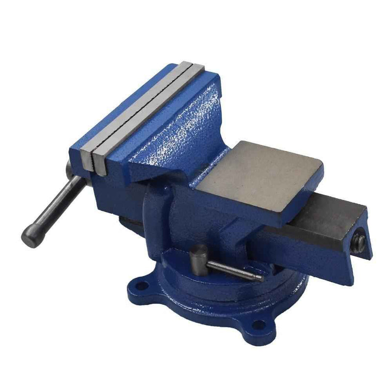 DURAFORCE 4" Bench Vise W/ Anvil Swivel Locking Base Tabletop Clamp Heavy Duty Steel