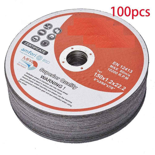 DURAFORCE 100 Pieces 6"×.045"×7/8" Cut-off Wheel Metal & Stainless Steel Cutting Disc