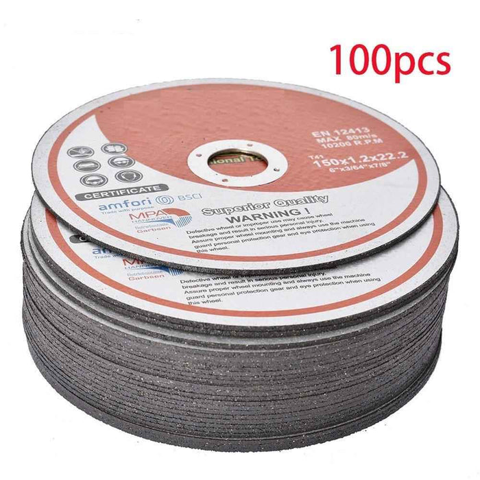 DURAFORCE 100 Pieces 6"×.045"×7/8" Cut-off Wheel Metal & Stainless Steel Cutting Disc