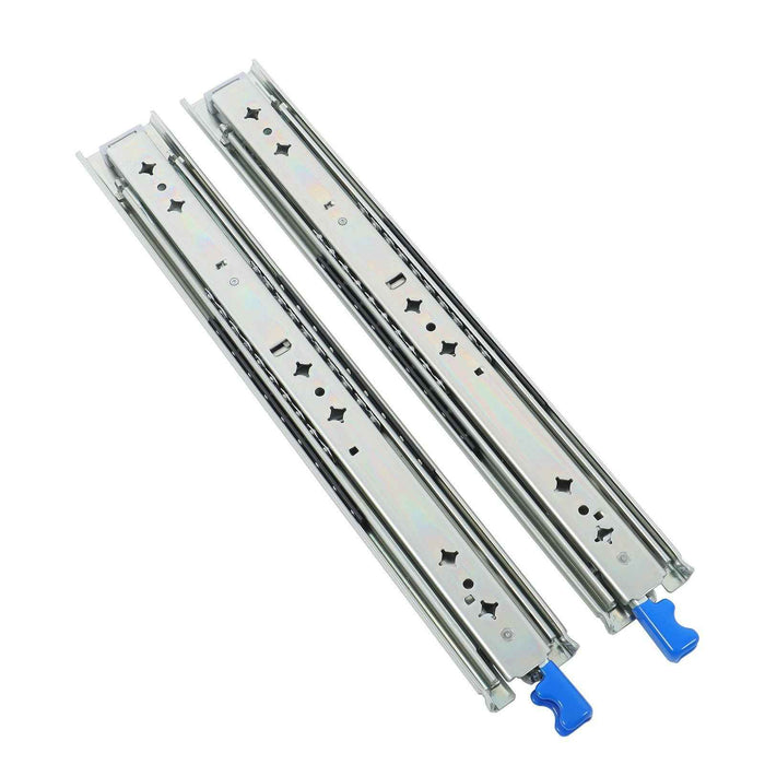 DURAFORCE 1 Pair Locking Drawer Slides 16 Inch Lock & Full Extension 250 lbs Load Capacity