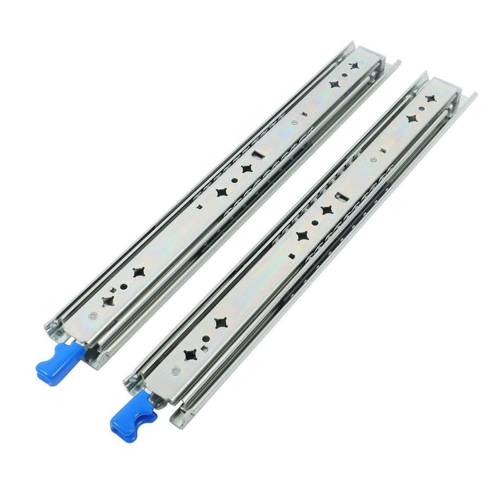 DURAFORCE 1 Pair Locking Drawer Slides 16 Inch Lock & Full Extension 250 lbs Load Capacity