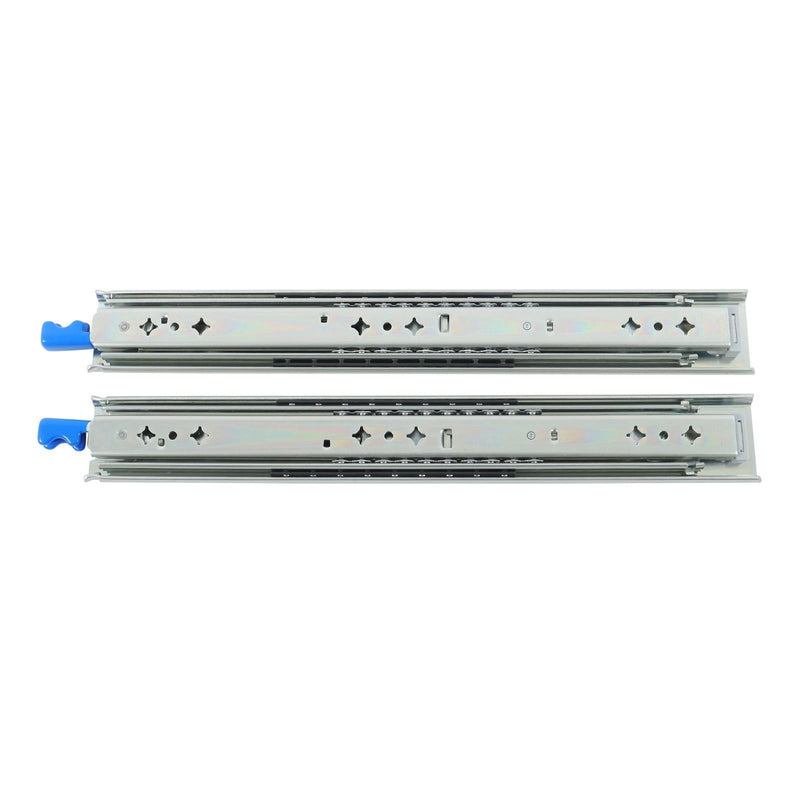 DURAFORCE 1 Pair Locking Drawer Slides 16 Inch Lock & Full Extension 250 lbs Load Capacity