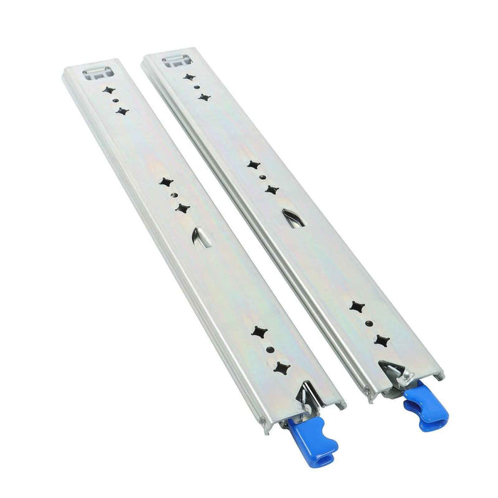 DURAFORCE 1 Pair Locking Drawer Slides 16 Inch Lock & Full Extension 250 lbs Load Capacity