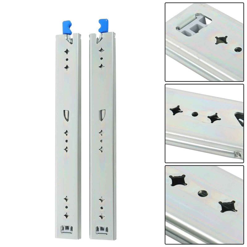 DURAFORCE 1 Pair Locking Drawer Slides 16 Inch Lock & Full Extension 250 lbs Load Capacity