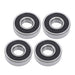 DURAFORCE 4Pieces 63/22-2RS Sealed 22 × 56 × 16 mm Pre-Lubricated Deep Groove Ball Bearing