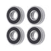 DURAFORCE 4Pieces 63/22-2RS Sealed 22 × 56 × 16 mm Pre-Lubricated Deep Groove Ball Bearing