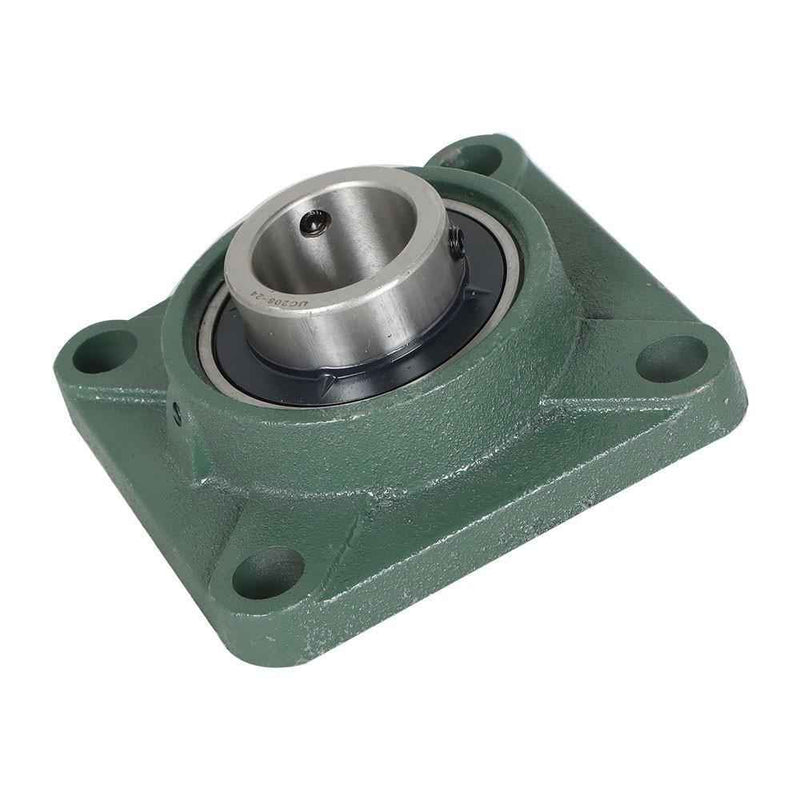 DURAFORCE 2 Pack 1-1/2" Bore 4 Bolt Solid Base UCF208-24 Pillow Block Flange Bearing