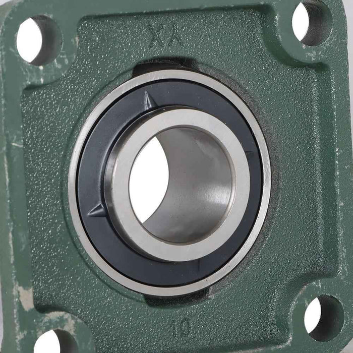 DURAFORCE 2 Pack 1-1/2" Bore 4 Bolt Solid Base UCF208-24 Pillow Block Flange Bearing