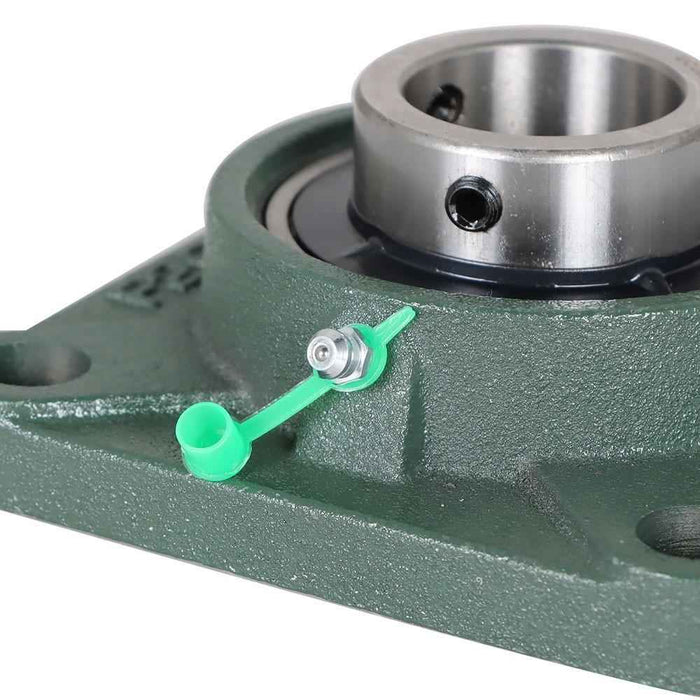 DURAFORCE 2 Pack 1-1/2" Bore 4 Bolt Solid Base UCF208-24 Pillow Block Flange Bearing