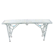 DURAFORCE Folding Scaffolding, 1.8m Adjustable Lift Height Work Platform Scaffold Portable