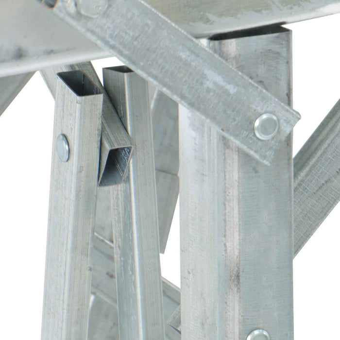 DURAFORCE Folding Scaffolding, 1.8m Adjustable Lift Height Work Platform Scaffold Portable