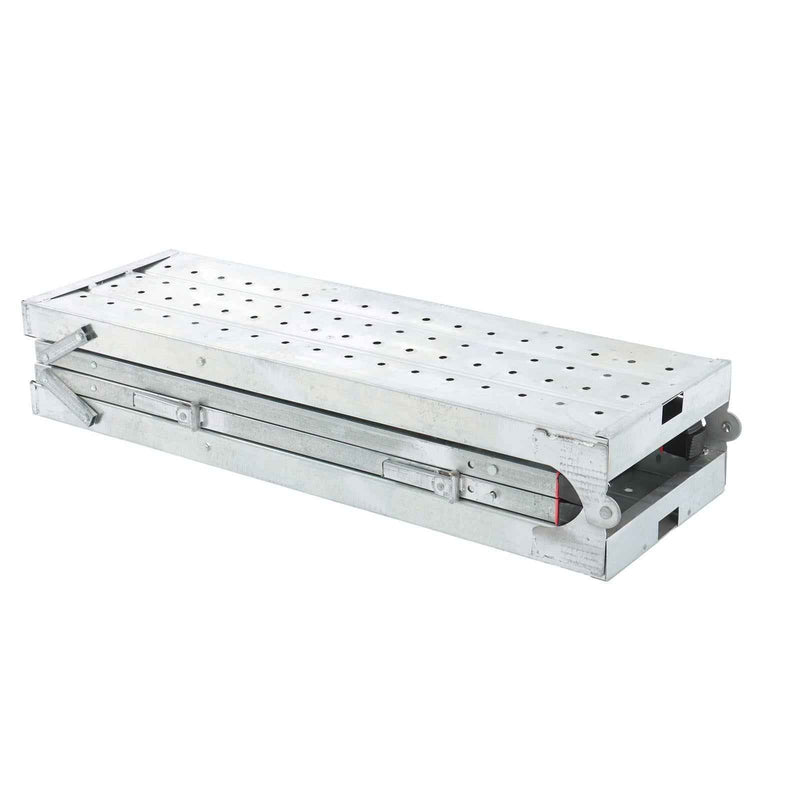 DURAFORCE Folding Scaffolding, 1.8m Adjustable Lift Height Work Platform Scaffold Portable