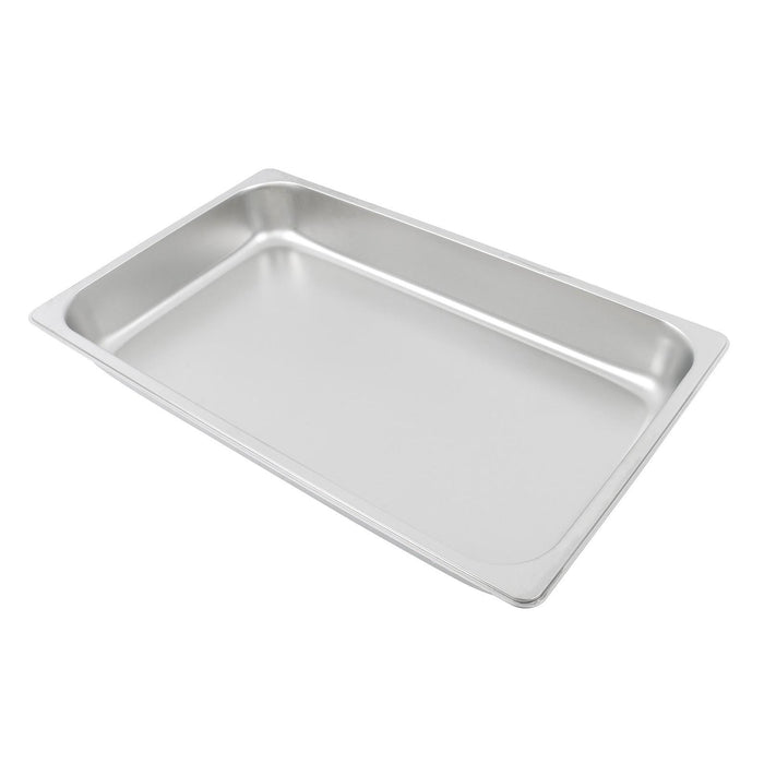 DURAFORCE 2 Pcs 1/1 Full Size 2.5" Deep Thickened Steam Table Hotel Pans Stainless Steel