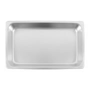 DURAFORCE 2 Pcs 1/1 Full Size 2.5" Deep Thickened Steam Table Hotel Pans Stainless Steel