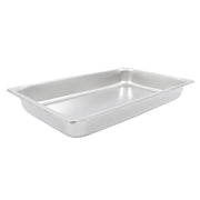 DURAFORCE 2 Pcs 1/1 Full Size 2.5" Deep Thickened Steam Table Hotel Pans Stainless Steel
