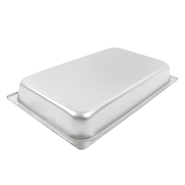 DURAFORCE 2 Pcs 1/1 Full Size 2.5" Deep Thickened Steam Table Hotel Pans Stainless Steel
