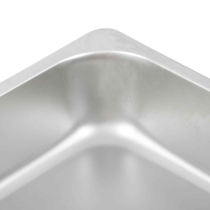 DURAFORCE 2 Pcs 1/1 Full Size 2.5" Deep Thickened Steam Table Hotel Pans Stainless Steel