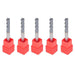 DURAFORCE 5Pcs 3/16" 4 Flute Regular Carbide End Mill 2" Overall Length TiALN COATED