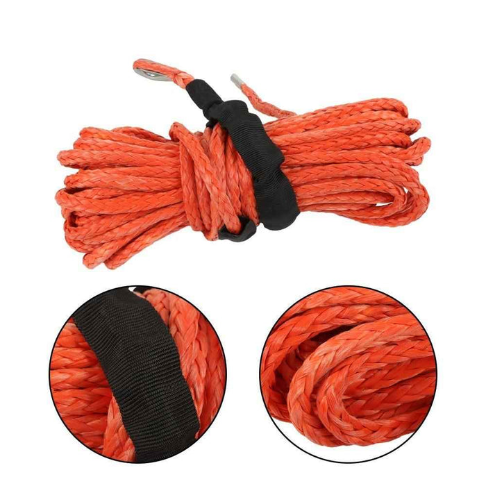 DURAFORCE Synthetic Winch Rope Line Recovery Cable for ATV UTV w/ Sheath 5/16"x50' 12000LB