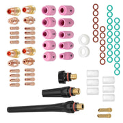 DURAFORCE for WP-17/18/26 81Pcs TIG Welding Torch Stubby Gas Lens Pyrex Glass Cup Kit