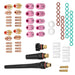 DURAFORCE for WP-17/18/26 81Pcs TIG Welding Torch Stubby Gas Lens Pyrex Glass Cup Kit
