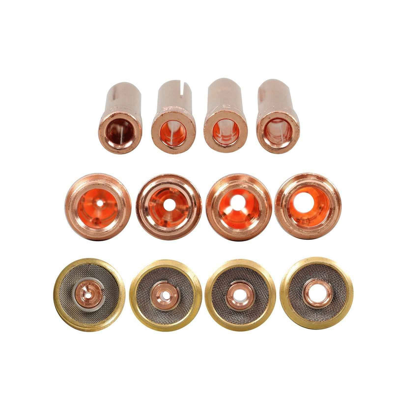 DURAFORCE for WP-17/18/26 81Pcs TIG Welding Torch Stubby Gas Lens Pyrex Glass Cup Kit