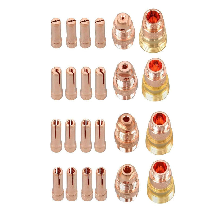 DURAFORCE for WP-17/18/26 81Pcs TIG Welding Torch Stubby Gas Lens Pyrex Glass Cup Kit