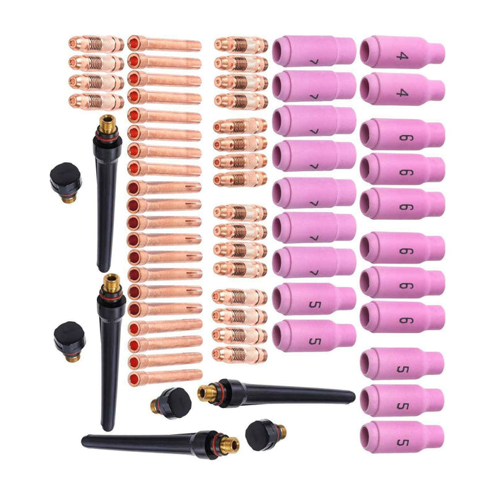 DURAFORCE Fit For WP-17/18/26 Back Cap/Collet Body 68Pcs TIG torch accessories gas_powered