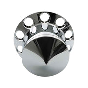 DURAFORCE Rear Axle Wheel Cover Spike Screw-on Lug Nut Cover Semi Truck Chrome 33 MM