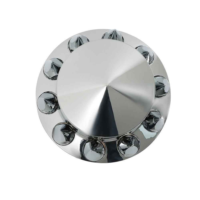 DURAFORCE Rear Axle Wheel Cover Spike Screw-on Lug Nut Cover Semi Truck Chrome 33 MM