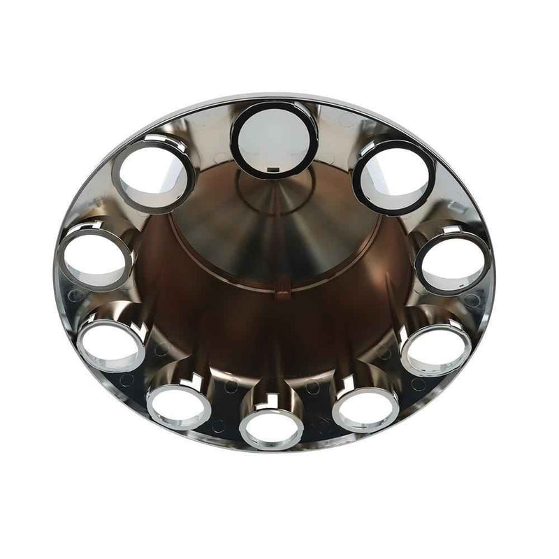 DURAFORCE Rear Axle Wheel Cover Spike Screw-on Lug Nut Cover Semi Truck Chrome 33 MM