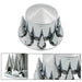 DURAFORCE Rear Axle Wheel Cover Spike Screw-on Lug Nut Cover Semi Truck Chrome 33 MM
