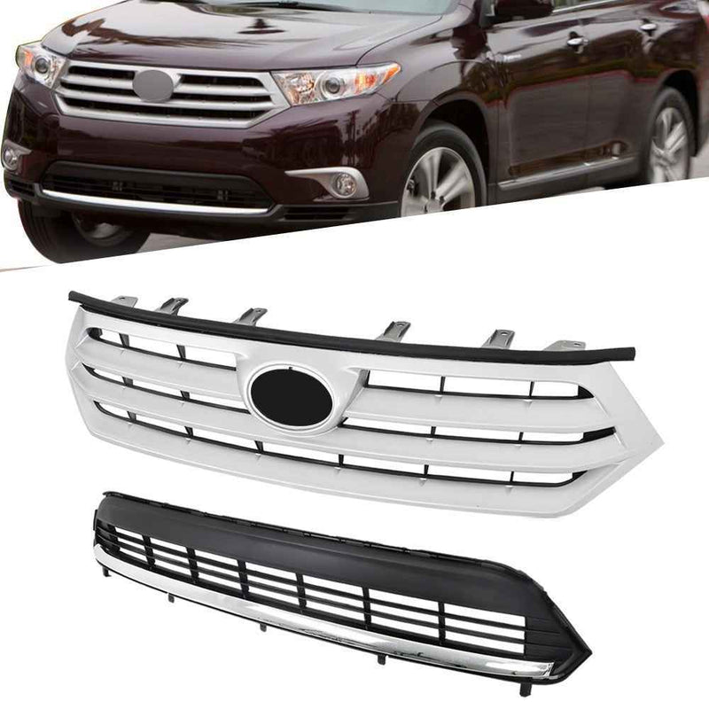 DURAFORCE Front Bumper Upper&Lower Grille 531010E020 For Toyota Highlander 2011-2013 Grill
