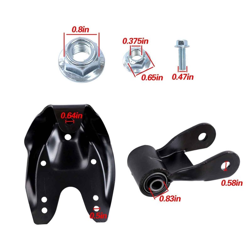 DURAFORCE Rear Leaf Spring Hanger Bracket Kit 722-216 For Dodge Dakota 1997 1998-04 4WD