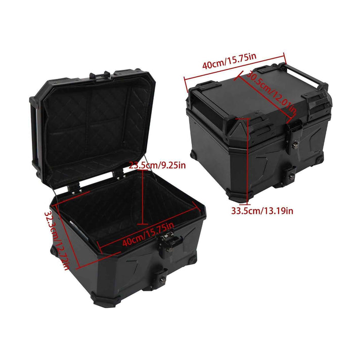 DURAFORCE With Security Lock Helmet Case Waterproof 45L Motorcycle Top Case Rear Tour Box