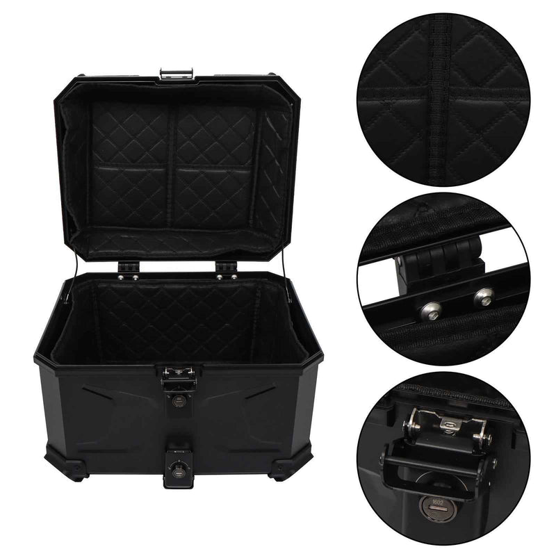 DURAFORCE With Security Lock Helmet Case Waterproof 45L Motorcycle Top Case Rear Tour Box