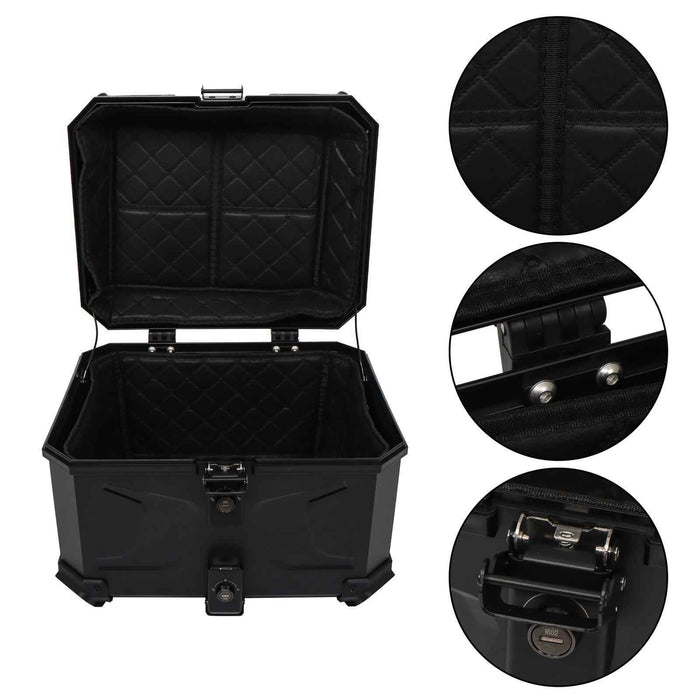 DURAFORCE With Security Lock Helmet Case Waterproof 45L Motorcycle Top Case Rear Tour Box