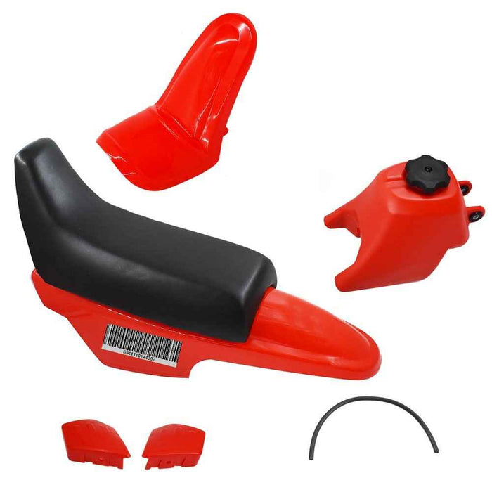 DURAFORCE Red Plastic Fender Body Seat Gas Tank Kit For Yamaha PY50 PW50