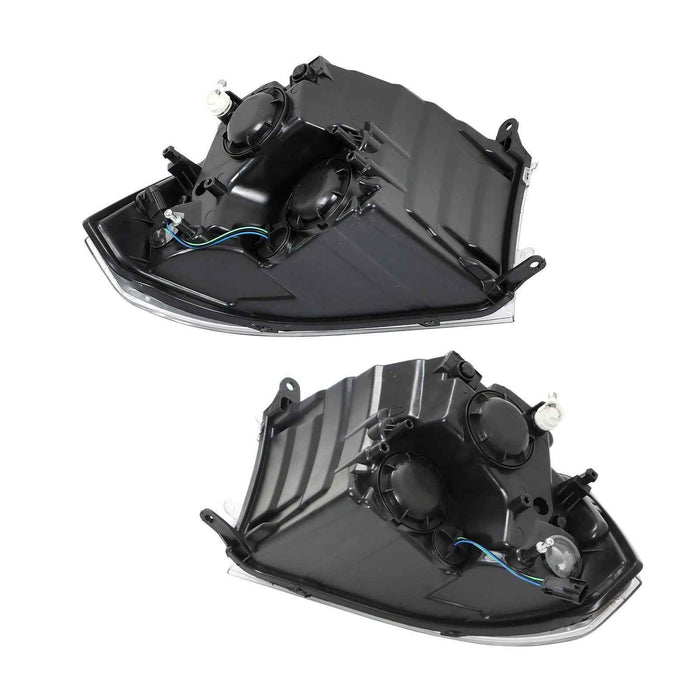 DURAFORCE Halogen Headlights Assy For Dodge Ram 1500 2500 3500 2009-2018 Pair LH&RH Clear